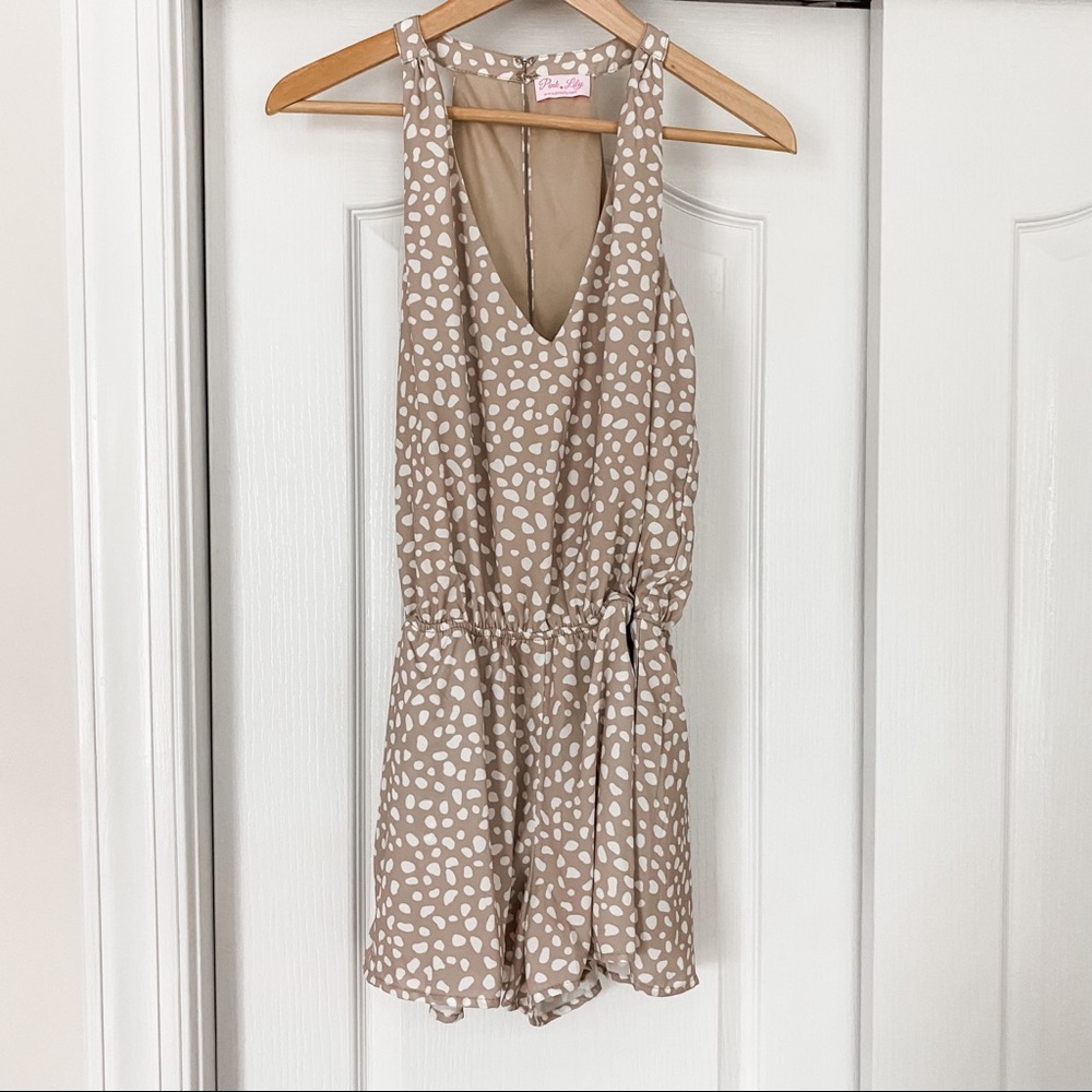 NWOT Pink Lily Won’t Break Your Heart Romper - Picture 4 of 11